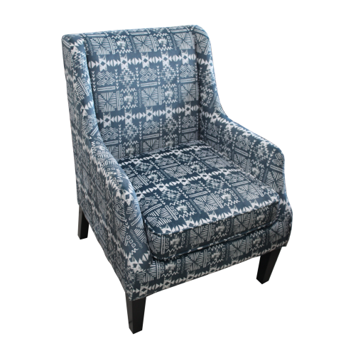 Chair Accent Large with Arms Grey & White