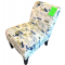Chair Accent Medium- Blue and Green Script