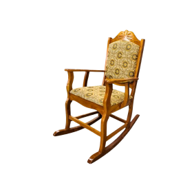 Rocking Chair Teak with Cushioned Back