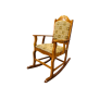 Rocking Chair Teak with Cushioned Back