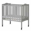 Regular Baby Crib with Drop side- Milky Grey