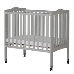 Regular Baby Crib with Drop side- Milky Grey