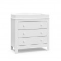 3 Drawer Chest of Drawers with Baby Change Table