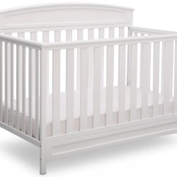 Curve Top 2-in-1 Baby Crib- Milky Grey