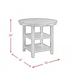 Amherst 5pc Dining Pub Set- Grey