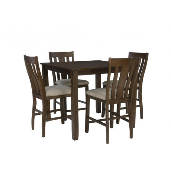Everett 5pc Dining Pub Set- Brown