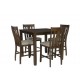 Everett 5pc Dining Pub Set- Brown