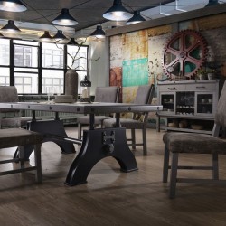 Rustic Bolt 9pc Dining Set