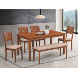 Belgium 6pc Dining Set with Bench