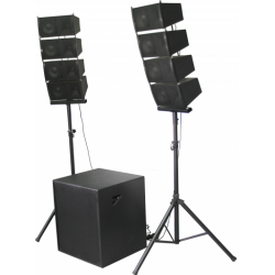  Speaker System Magnum 18" Woofer Line Array With 2 Tripod 