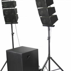  Speaker System Magnum 18" Woofer Line Array With 2 Tripod 