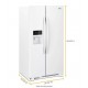 Whirlpool 25cu S/Side Refrigerator with Water & Ice Dispenser- White
