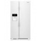 Whirlpool 25cu S/Side Refrigerator with Water & Ice Dispenser- White