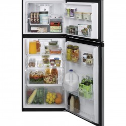 GE Energy Star 11.6cu Refrigerator- Black & S/Steel
