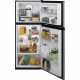 GE Energy Star 11.6cu Refrigerator- Black & S/Steel