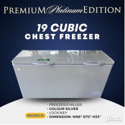 Premium Platinum 19cu Chest Freezer/ Chiller- Silver