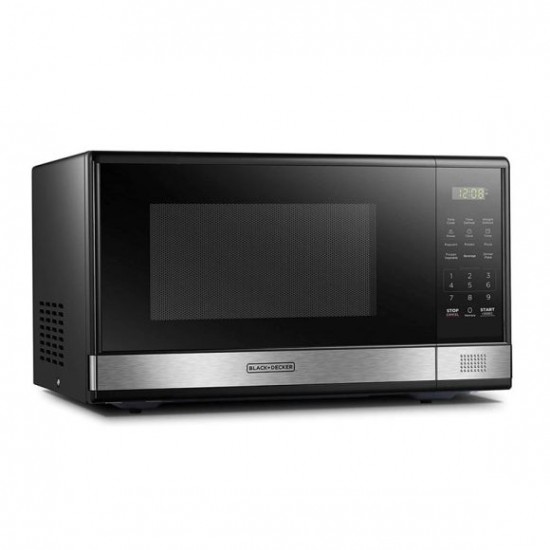 Black & Decker 1.1cu Microwave- Black & S/Steel