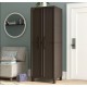 Rimax Resin Wicker Utility Cabinet- Brown