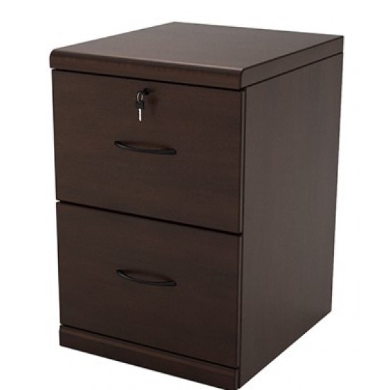 2- Drawer Expresso Vertical File Cabinet