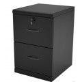2- Drawer Black Vertical File Cabinet