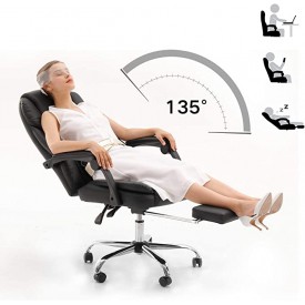 Office Reclining Chair with Padded Armrest & Footrest