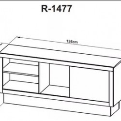 55" Low Space Saver / TV Stand- Rustic