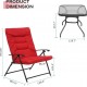 3pc Patio Set  with Small Table and Folding Chairs- Red