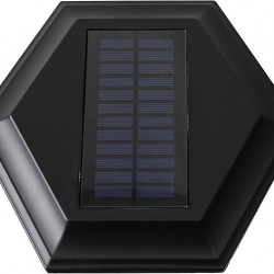 Sun-Ray Abigail Tall Post Solar Lamp and Planter- Black