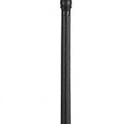 Sun-Ray Hannah Tall Post 3-Head Solar Lamp and Planter- Black