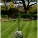 Sun-Ray Hannah Tall Post 3-Head Solar Lamp and Planter- Black