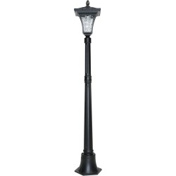 Sun-Ray Vittoria 52" Short Post Solar Lamp - Black