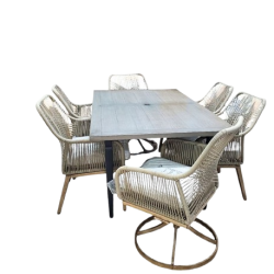 Hampton Bay Haymont 7pc Steel Wicker Patio Set