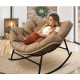 Indoor/Outdoor Rocking Chair with Padded Cushion- Medium