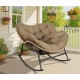 Indoor/Outdoor Rocking Chair with Padded Cushion- Medium