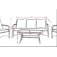 Chelsea 4pc Plastic Wicker Porch Set