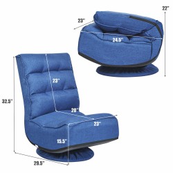 Swivel Relaxer Chair, Adjustable- Blue