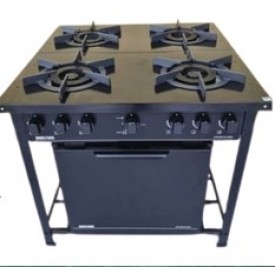 Bess 4 Burner Industrial Gas Stove with Oven