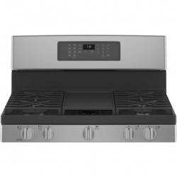 GE 30" 5 Burner With Air Fry Convection Oven - S/Steel