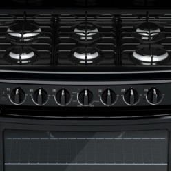 Acros 30" 6 Burner Gas Range -Black