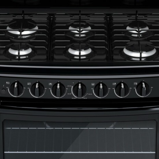 Acros 30" 6 Burner Gas Range -Black
