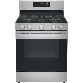  LG 30" 5 Burner Smart Wi-Fi Enabled Fan Convection Gas Range with Air Fry & EasyClean