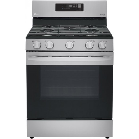  LG 30" 5 Burner Smart Wi-Fi Enabled Fan Convection Gas Range with Air Fry & EasyClean