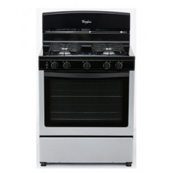 Whirlpool 30" 4 Burner Gas Stove Silver & Black