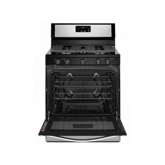 Whirlpool  30" 5 Burner Gas Range- Black & Silver