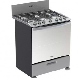 Whirlpool 30" 6 Burner Gas Range with S/Steel Worktable 