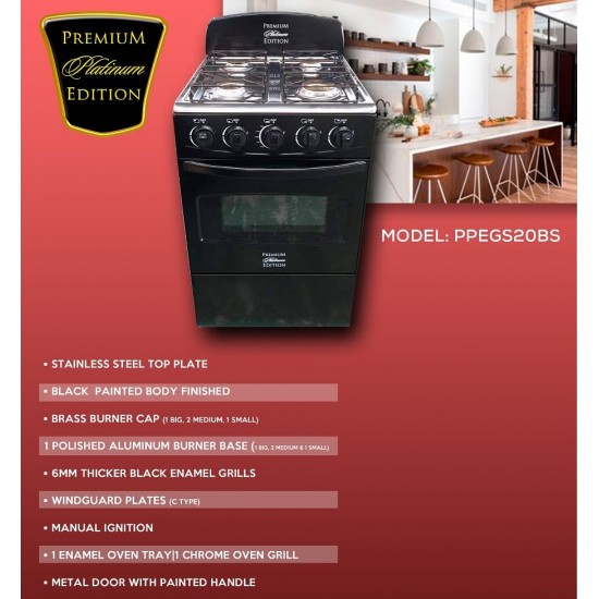 Premium Platinum Edition 20" Gas Stove