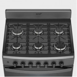 Acros 30" 6 Burner Gas Stove- Titanium