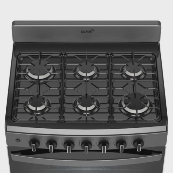 Acros 30" 6 Burner Gas Stove- Titanium