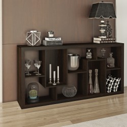 Bookcase Organiser 8 Tier Upright/ Horizontal Tobacco