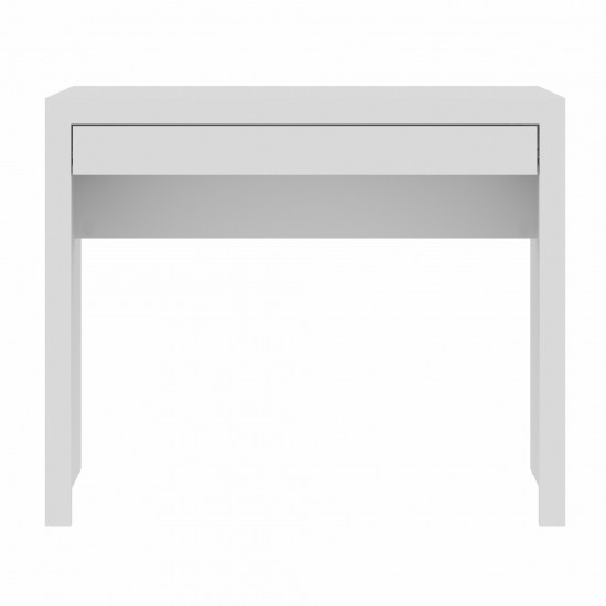 Office Desk with Center Draw, White